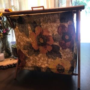 🔥 3 FOR $20 SALE! Vintage boho folding sewing basket floral pattern cloth